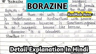 Borazine  Borazole  Inorganic benzene  its structure preparation method  MSc Notes [upl. by Atinoj]