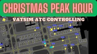 CHRISTMAS RUSH HOUR AT GATWICK  Air Traffic Control  VATSIM ATC [upl. by Hay]