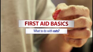 Basic first aid treatment for bleeding cuts [upl. by Tracee]