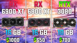 RX 6900 XT vs RX 6800 XT vs RTX 3080  Test in 7 Games [upl. by Nnyllatsyrc]