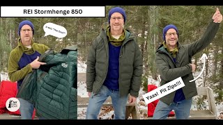 Down Winter Jacket  Indepth review  REI Stormhenge 850 [upl. by Nabila]