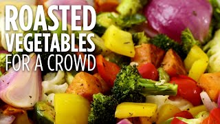 How to Make Roasted Vegetables for a Crowd  Side Dish Recipes  Allrecipescom [upl. by Elleuqram31]