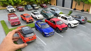 Huge Realistic SUV Collection at Mini Parking Lot  Diecast Model Cars [upl. by Roddie]