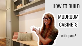 How to Build Mudroom Cabinets  Easy DIY Built Ins [upl. by Airotkciv]