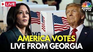 US Election 2024 Latest News LIVE Voting in Swing State Georgia  Trump vs Harris  N18G [upl. by Travis470]