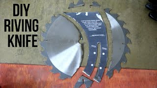 How to make riving knife for Delta 36725 table saw [upl. by Jurdi]