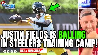 JUSTIN FIELDS IS BALLING IN STEELERS TRAINING CAMP  THE COACH JB SHOW WITH BIG SMITTY [upl. by Dnomsaj]