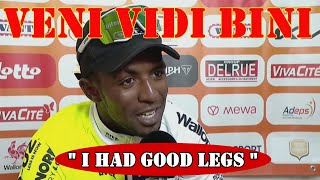 Biniam Girmay  Interview at the Finish 2° Place  Binche  Chimay  Binche 2024 [upl. by Llebpmac69]