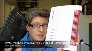 AVM Fritzbox Wechsel von 7390 auf 7590 Erfahrungsbericht [upl. by Zoha]