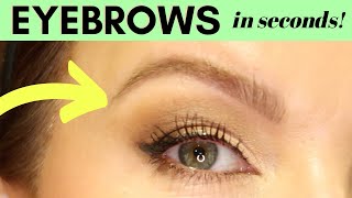 How to SHAPE EYE BROWS in seconds Great for THIN SPARSE MATURE BROWS [upl. by Moriah351]