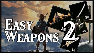 Zelda Breath of the Wild MORE Easy Weapon Locations [upl. by Cheria948]