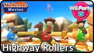 Wii Party U  Highway Rollers 3 players Maurits vs Rik vs Thessy [upl. by Resiak]