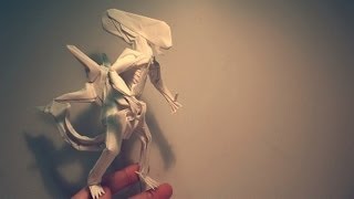 How to fold Origami Alien 摺紙異形教學 Kade Chan [upl. by Anoblav]