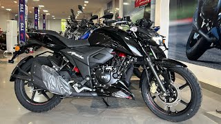 Tvs Apache RTR 160 4v Full Black Edition New Model 2024 Detailed Review  New Changes Price [upl. by Benildas]