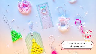 ¡DIY ¡CREA TUS PROPIOS ADORNOS NAVIDEÑOS CON UNOS SIMPLES LIMPIAPIPAS 🤩 IDEAS CREATIVAS ✨ [upl. by Pomfrey918]