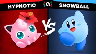 Hypnotic Jigglypuff vs Snowball Kirby  Super Smash Bros Ultimate Amiibo Fights [upl. by Aihsekin]