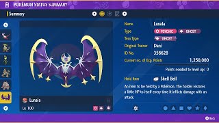 Lunala  7 Star Meganium Raid  Solo  Pokemon ScarletViolet [upl. by Tnias]