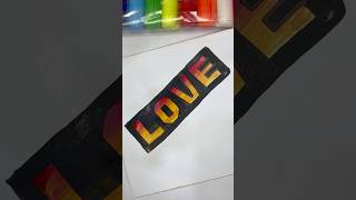 “Love”With acrylic paint 😍💥💫shortsart shortvideo [upl. by Gapin815]