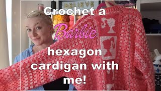 Crochet a Hexagon Barbie Cardigan with me [upl. by Dickman]