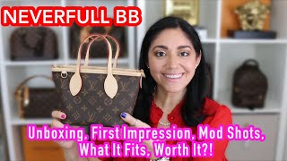 Neverfull BB Unboxing First Impression Mod Shots What It CanCant Fit Final Thoughts [upl. by Bobker]