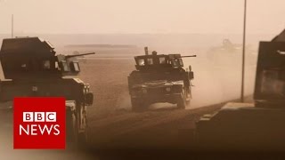 Battle for Mosul Iraq convoy repels IS suicide bombs  BBC News [upl. by Introk678]