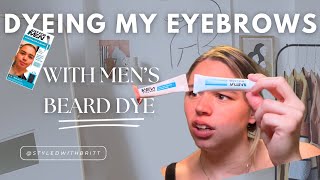 Dyeing my eyebrows at home with men’s beard dye [upl. by Yarrum]