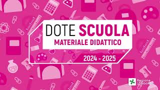 Dote Scuola – Materiale didattico 20242025 [upl. by Norvun]