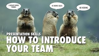 quotPresentation Skillsquot How to introduce your team CC [upl. by Amalle]