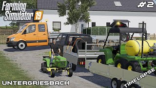 Mowing amp fertilizing lawns w kedex  Lawn Care on Untergriesbach  Farming Simulator 19  Episode 2 [upl. by Mollee454]