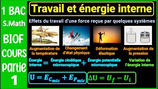 Partie 1 Travail et énergie interne   Cours 5  1BACBIOF [upl. by Ribak]