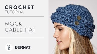 Crochet A Hat Mock Cable Hat [upl. by Otanutrof]