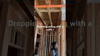 Dropping ceiling with a soffit  contractor home constructionbusiness diy construction [upl. by Freemon]