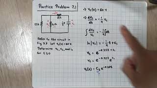 Practice Problem 71 Fundamental of Electric Circuits Sadiku 5th Ed  RC Circuit Analysis [upl. by Amehsat]