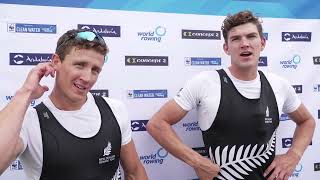 2024 World Rowing Cup III  reactions from Sunday winners in Poznan [upl. by Xad136]