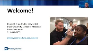 Duke Ophthalmic Technician Information Session [upl. by Alesram299]