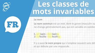 Allô prof  Les classes de mots invariables [upl. by Xirdnek948]