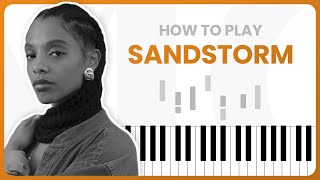 How To Play Sandstorm By Mereba ft JID On Piano  Piano Tutorial Part 1  Free Tutorial [upl. by Afaw]