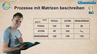 Prozesse mit Matrizen beschreiben  Bedarfsmatrix und Übergangsmatrix  Gymnasium Übung 1 [upl. by Rothschild430]