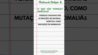 FlashCard 24 O que são doenças genéticas Shorts [upl. by Elleneg]