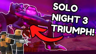 SOLO NIGHT 3 EASY MODE TRIUMPH  Roblox Tower Defense Simulator Hexscape Event [upl. by Pisano]