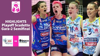 Novara  Conegliano  Highlights  Match 2 Semifinal   Lega Volley Femminile  Campionato 202223 [upl. by Adnohsek]