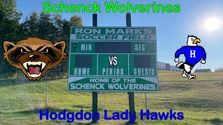 Schenck Lady Wolverines VS Hodgdon Lady Hawks Schenck High School Soccer Season 2024 [upl. by Yffat]