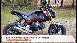 20142016 Honda Grom 125 MSX 125 Review  Riding The OG Grom  Mods TopSpeed Specs [upl. by Chavey]