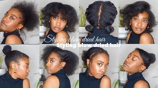 7 HAIRSTYLES FOR NATURAL BLOWOUT HAIR  EASY  NO GEL  4C HAIR [upl. by Elac785]