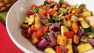 How to Roast Vegetables the Right Way with Balsamic Vinaigrette  Side Dish❤️ [upl. by Yanffit545]