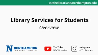 NCC Library Services for Students [upl. by Eednas]