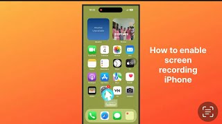 How to Enable screen recording iPhone 15 VTECH iphone iphone 15 [upl. by Deland94]