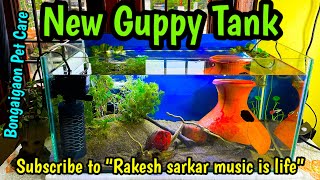 New Guppy Fish Tank with all river plants and materials 🤗🔥  Bongaigaon Pet Care  Guppy Fish Tank [upl. by Walters]