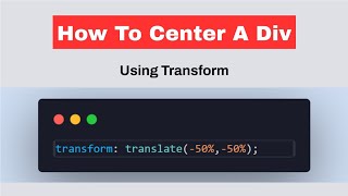 How to Perfectly Center a Div CSS Tips and Tricks [upl. by Gardal958]