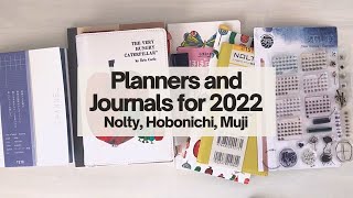 Planner and Journal Line Up for 2022 Muji Hobonichi Nolty Planners [upl. by Willey]